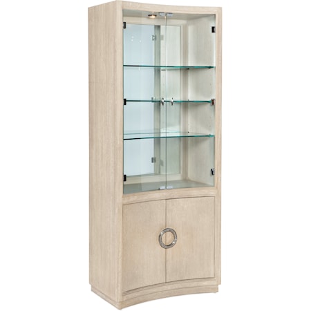 Transitional Display Cabinet with Glass Doors
