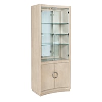 Transitional Display Cabinet with Glass Doors