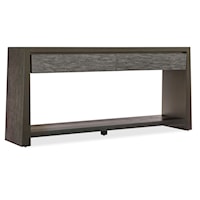 Contemporary 2-Drawer Console Table with Lower Shelf