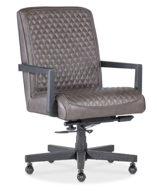 Transitional Executive Swivel Tilt Chair with Tufted Back
