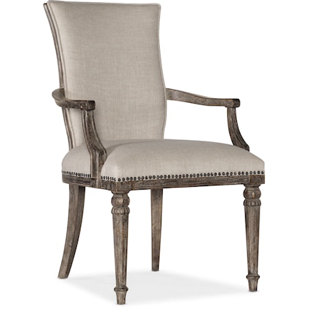 Traditional Upholstered Arm Chair