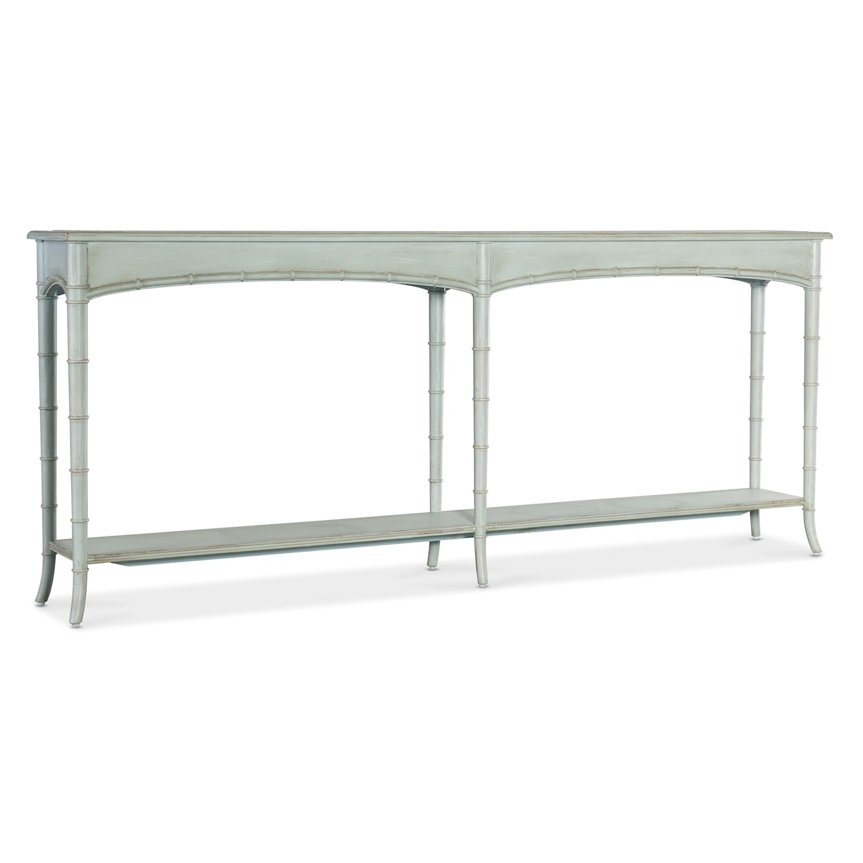 Hooker Furniture Charleston Console Table with Fixed Display Shelves