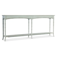 Traditional Charleston Console Table with Fixed Display Shelves