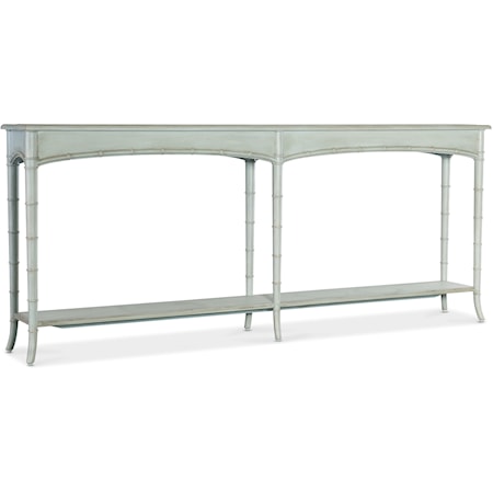 Traditional Charleston Console Table with Fixed Display Shelves