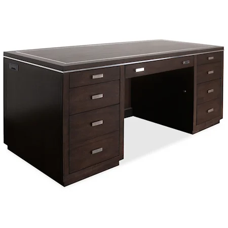 Transitional 7-Drawer Junior Executive Desk