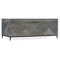 Modern Rustic Storage Trunk Coffee Table with Removable Tray