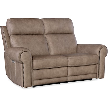 Traditional Power Loveseat with Power Headrest and Lumbar
