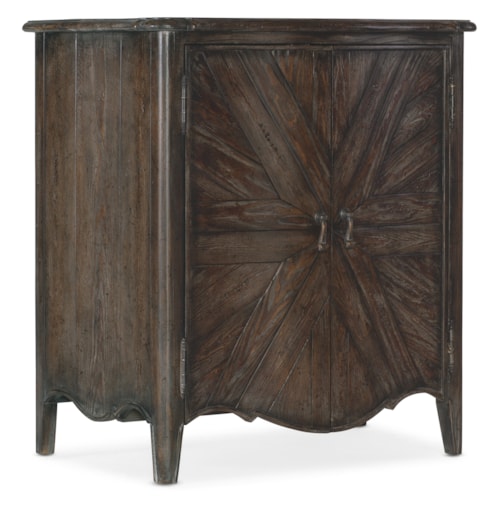 Traditional Two-Door Nightstand with Touch Light
