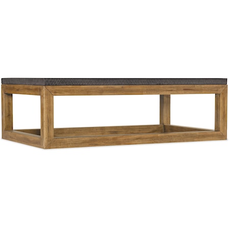 Casual Bark-Top Cocktail Table