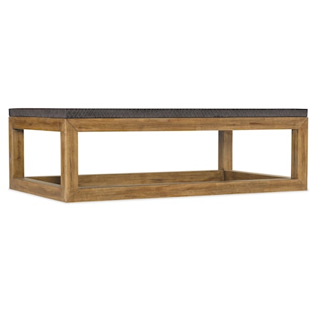 Casual Bark-Top Cocktail Table