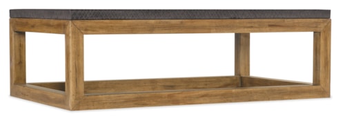 Casual Bark-Top Cocktail Table