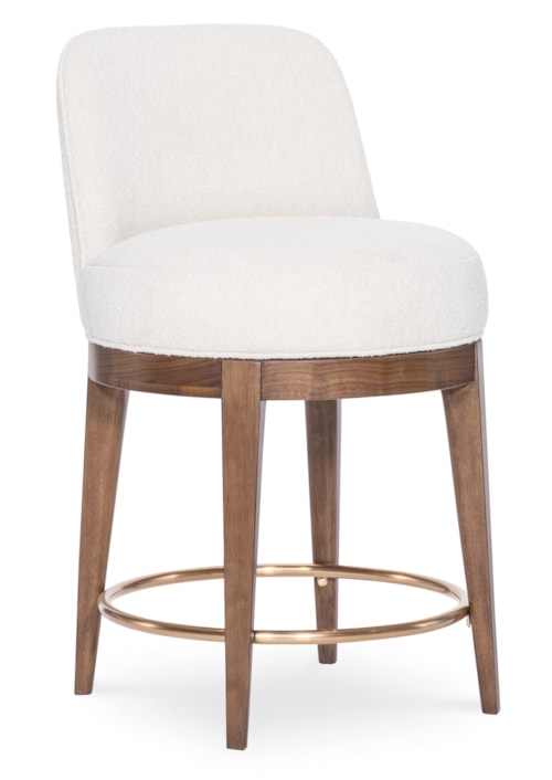 Transitional Counter Stool with Upholstered Back