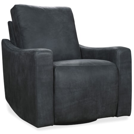 Leather Swivel Power Recliner