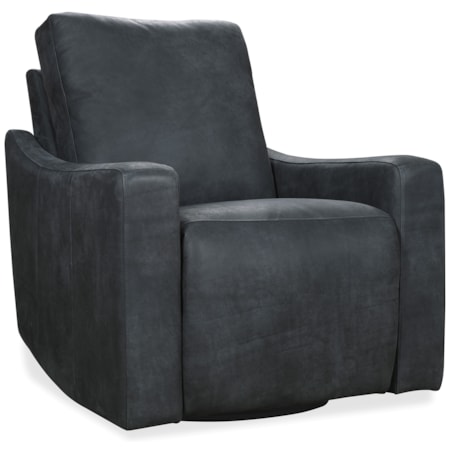Leather Swivel Power Recliner