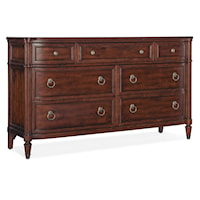 Traditional 7-Drawer Dresser with Self-Closing Drawers