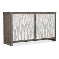 Contemporary 2-Door Accent Chest with Adjustable Shelves