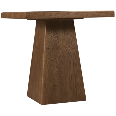 24" Sq. Pedestal End Table