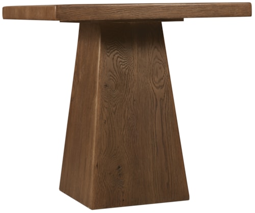 Transitional 24" Square Pedestal End Table
