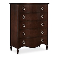 Transitional 5-Drawer Bedroom Chest with Self-Closing Drawers