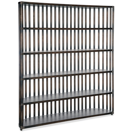 5-Shelf Slatted Bookcase