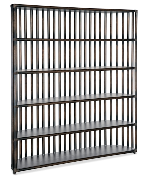 Casual 5-Shelf Slatted Bookcase