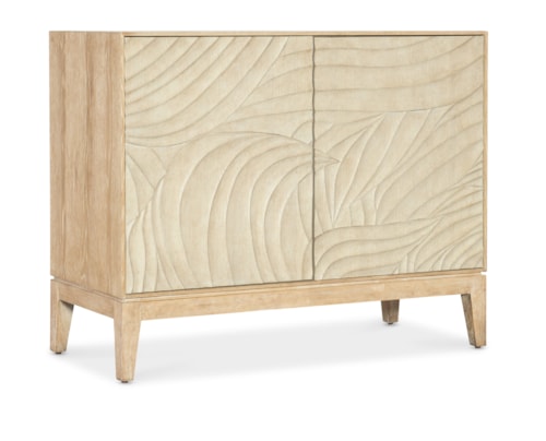 Casual Carved Nightstand with Adjustable Shelf