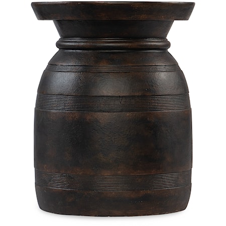 Casual Black Round-Top Urn Spot Table