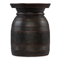 Casual Black Round-Top Urn Spot Table
