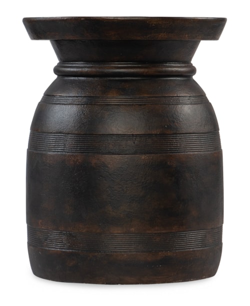 Casual Black Round-Top Urn Spot Table