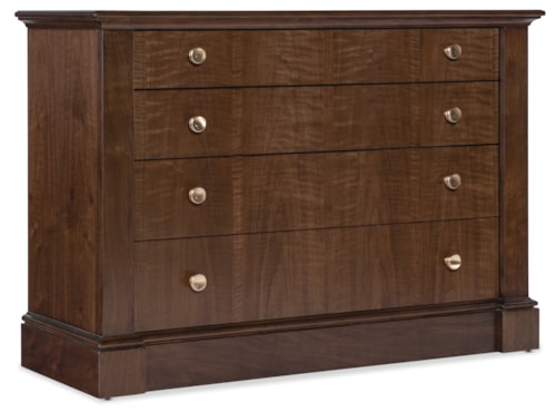 Traditional 4-Drawer Display Cabinet Base