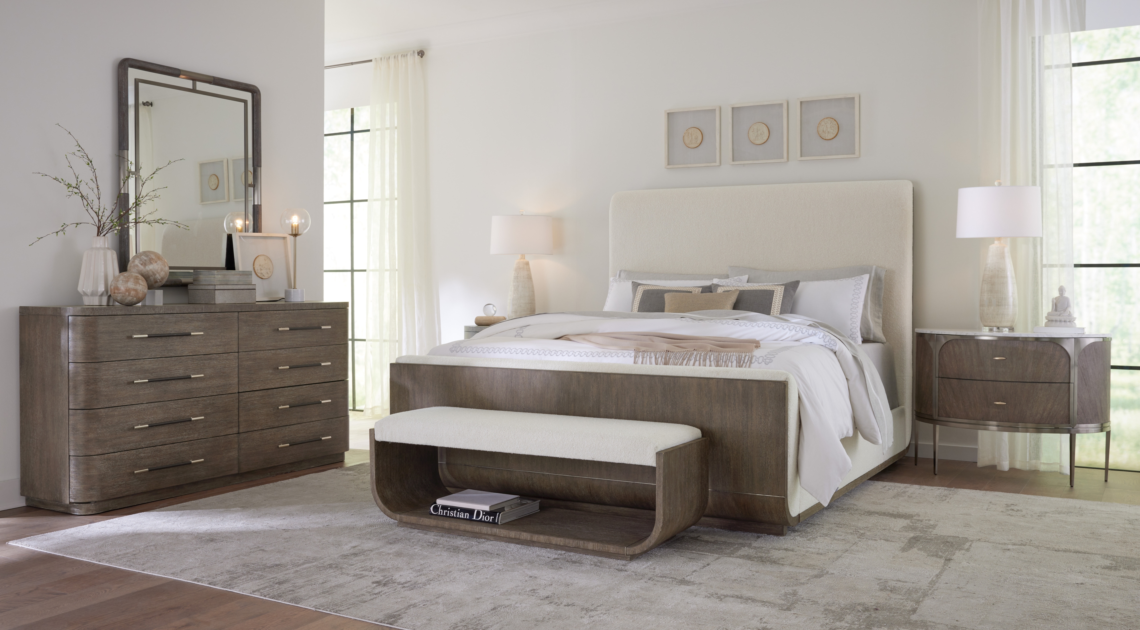 Hooker Furniture Modern Mood Modern Mood Queen Upholstered Panel Bed