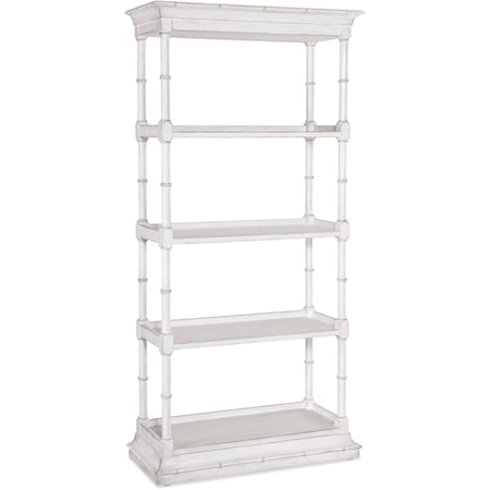 Traditional Charleston Etagere with Open Shelving