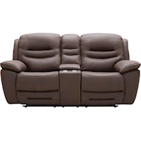 Power Reclining Console Loveseat w/ Power Headrests and USB Charging Ports