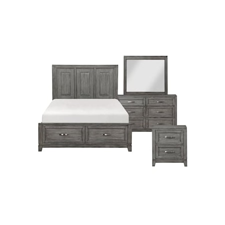 Transitional 4-Piece King Bedroom Set