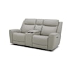 K.C. Los Angeles Leather Pwr Reclining Love w/ Pwr Headrests