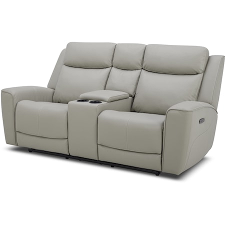 Leather Pwr Reclining Love w/ Pwr Headrests