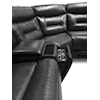 K.C. JUDE Jude LEATHER SECTIONAL W/ PWR HEADRESTS