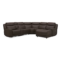 6 Piece Modular Power Reclining Chaise Sectional