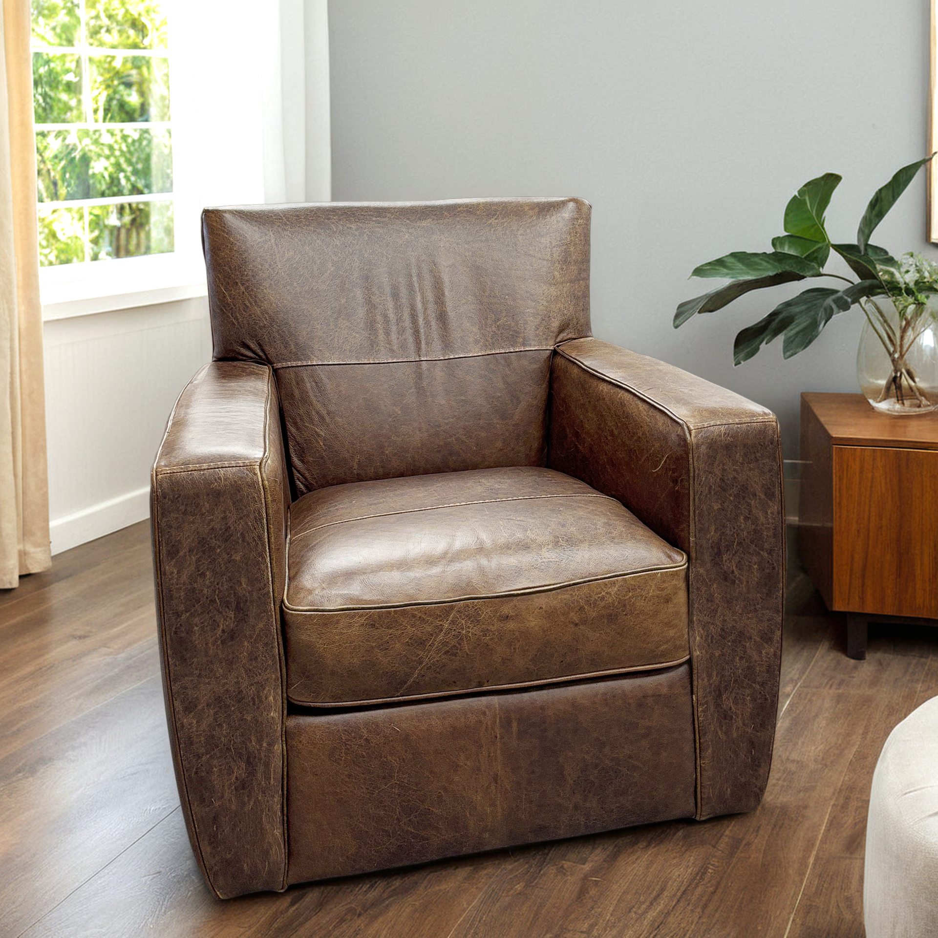 Leather Swivel Chair