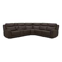 6 Piece Modular Sectional w/ 3 Power Recline/Power Headrest seats