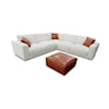 K.C. Kyren with Crypton Home Performance Fabric 5-Piece Modular Sectional and Byron Ottoman