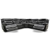 K.C. JUDE Jude LEATHER SECTIONAL W/ PWR HEADRESTS