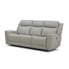 K.C. Los Angeles Leather Pwr Reclining Sofa w/ Pwr Headrests