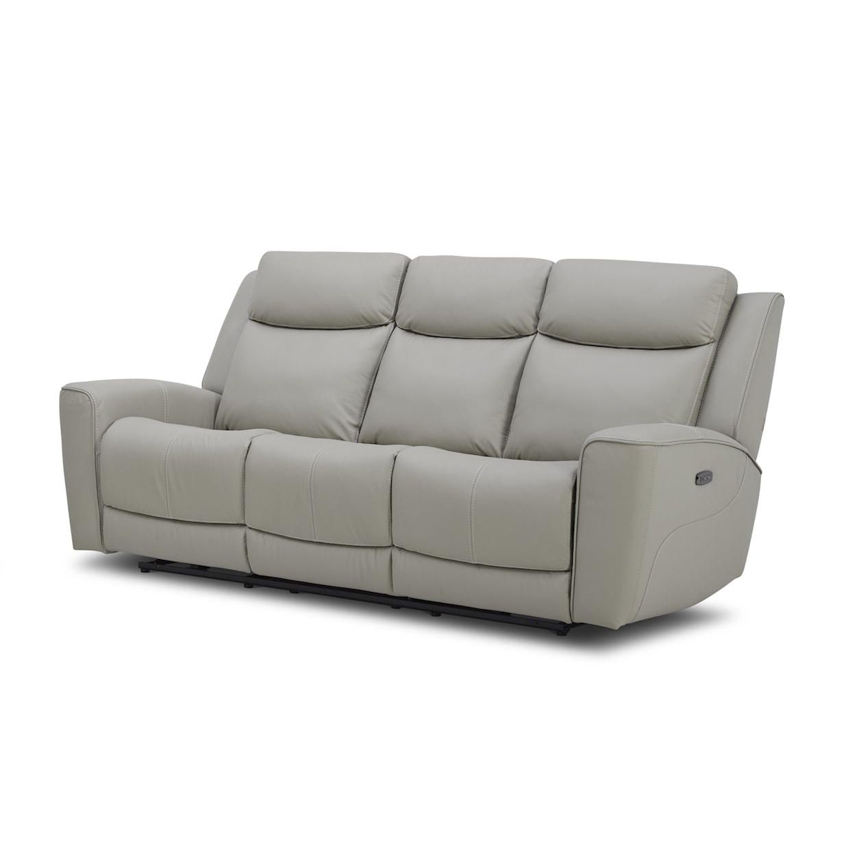 K.C. Los Angeles Leather Pwr Reclining Sofa w/ Pwr Headrests