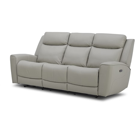 Leather Pwr Reclining Sofa w/ Pwr Headrests