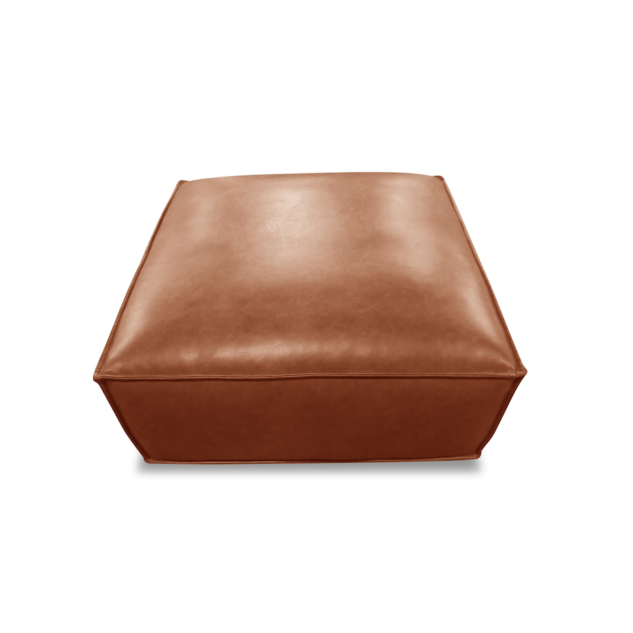 K.C. Kyren with Crypton Home Performance Fabric Byron Faux Leather Ottoman