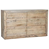 Rustic 6-Drawer Dresser with Cedar-Lined Drawers