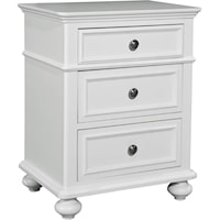 Classic Nightstand with 3 Drawers