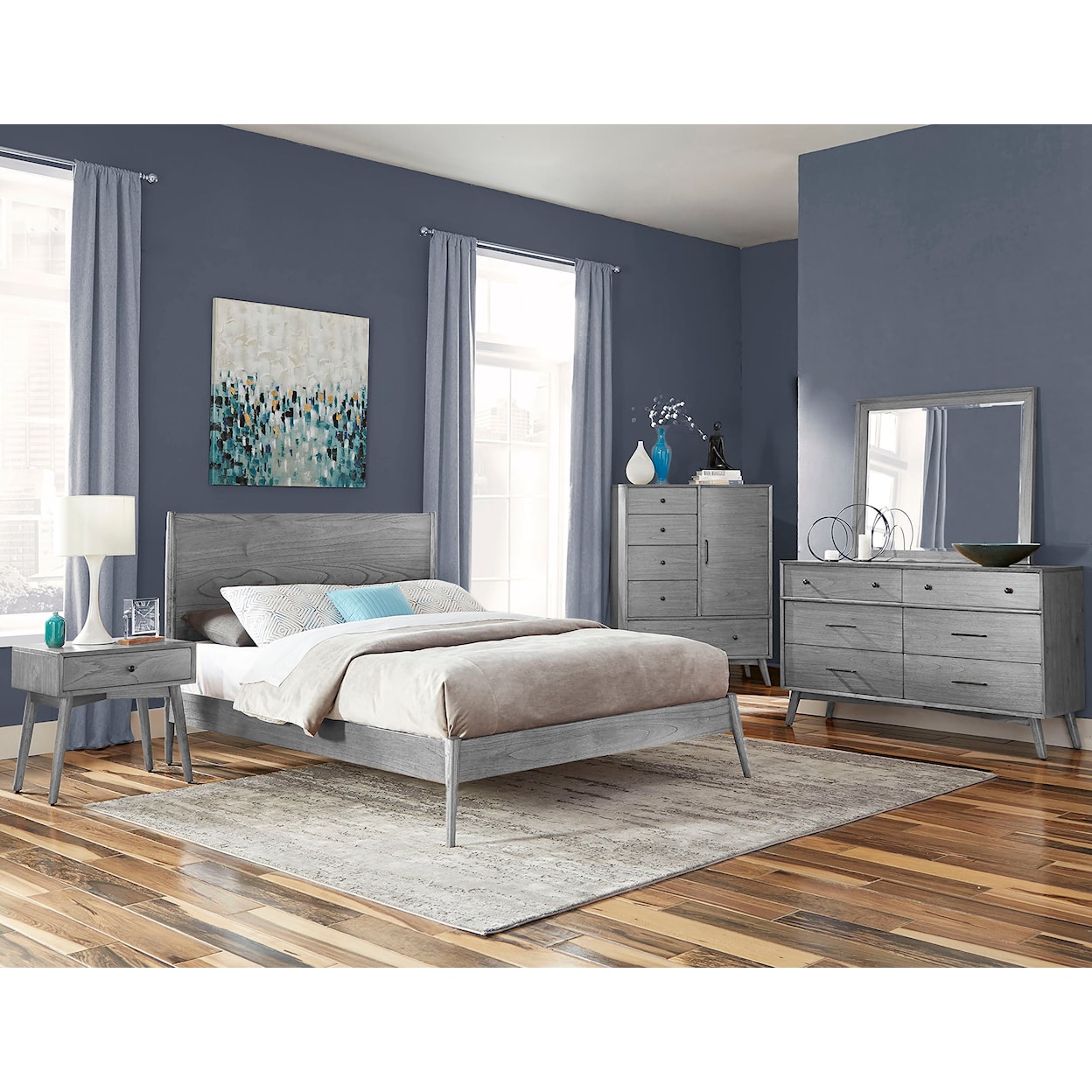 Sunny Designs American Modern American Modern Grey Eastern King Bedroom