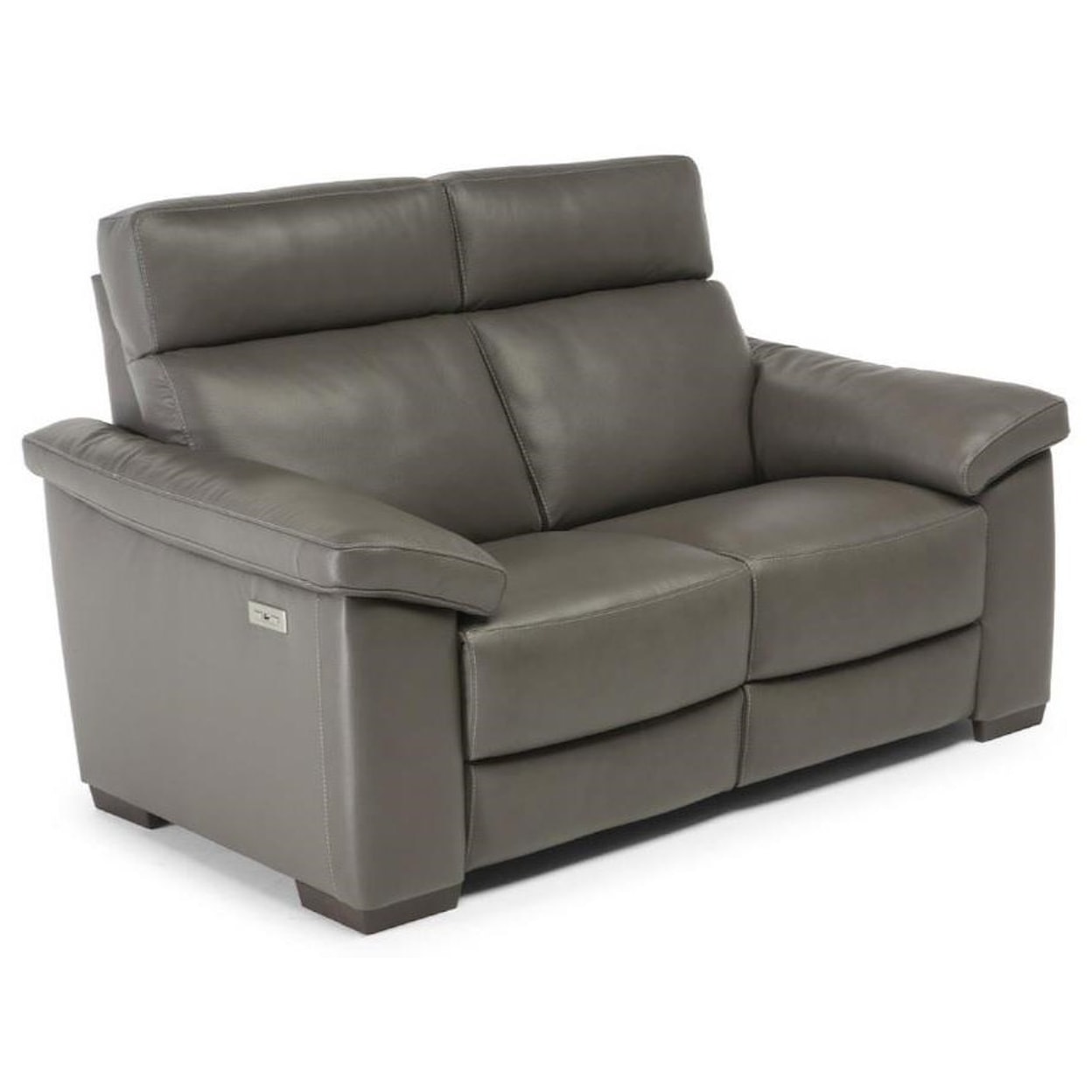 Natuzzi Editions 100% Italian Leather Power Reclining Loveseat